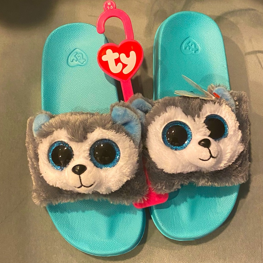New TY Plush Flip Flop Sandal, Kids Size 1-3